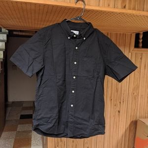 GAP NWT mens black small short sleeve Oxford shirt
